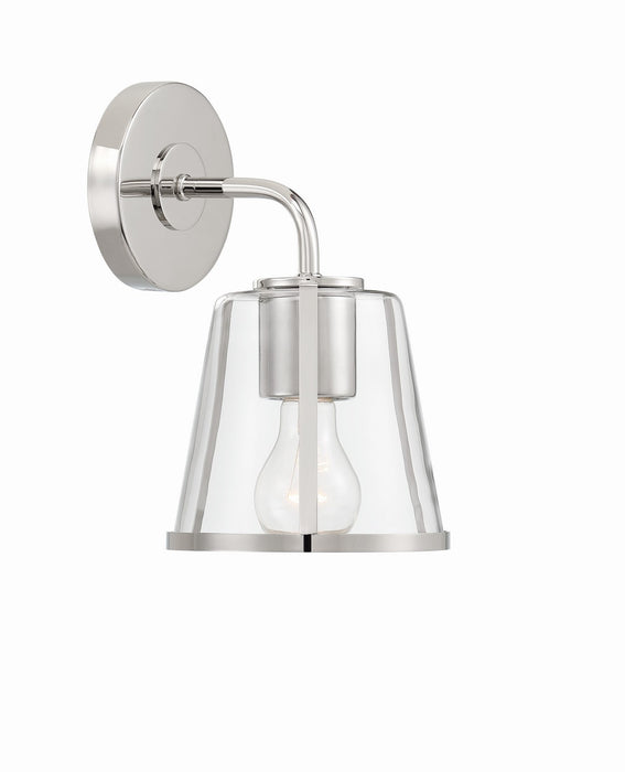 Crystorama FUL-911-PN-CL Fulton One Light Bath Polished Nickel Main Image.jpg