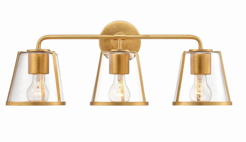 Crystorama FUL-913-GA-CL Fulton Three Light Bath Antique Gold Main Image.jpg