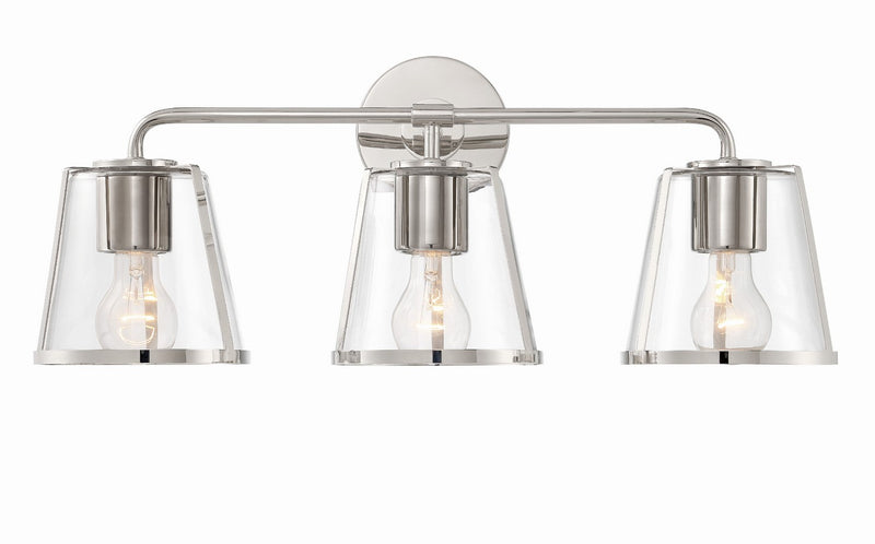 Crystorama FUL-913-PN-CL Fulton Three Light Bath Polished Nickel Main Image.jpg