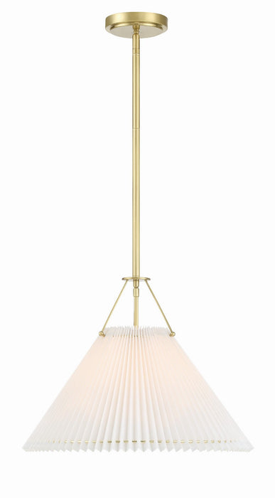 Crystorama GAM-71003-AG Gamma One Light Pendant Aged Brass Main Image.jpg