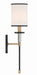 Crystorama HAT-471-BF-VG Hatfield One Light Wall Sconce Black Forged / Vibrant Gold Main Image.jpg