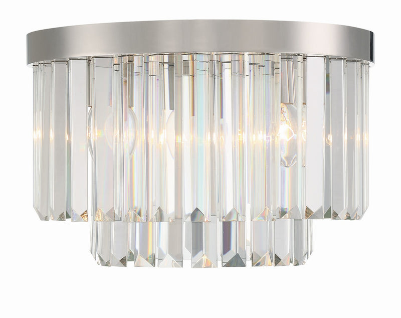 Crystorama HAY-1400-PN Hayes Four Light Flush Mount Polished Nickel Main Image.jpg