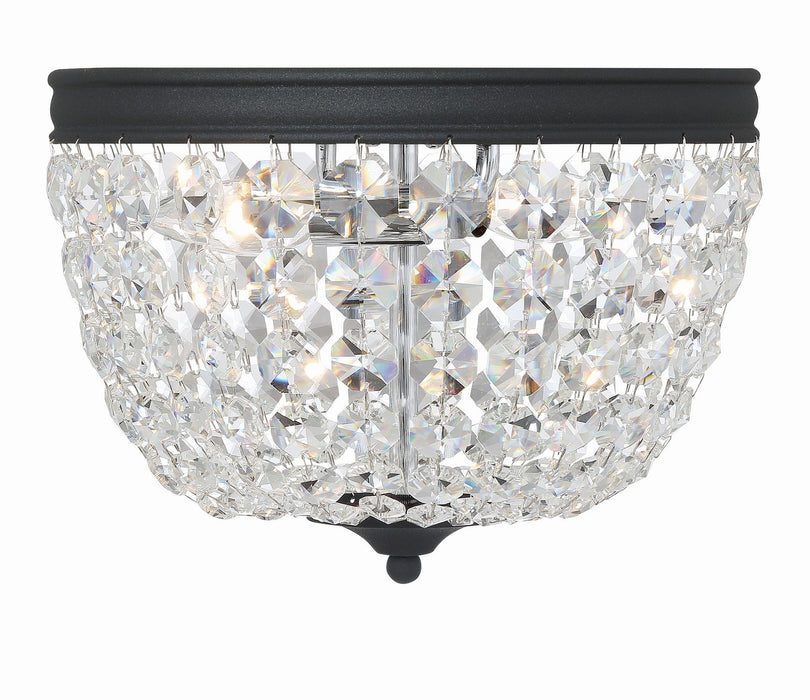 Crystorama NOL-312-BF-CL-MWP Nola Two Light Flush Mount Black Forged Main Image.jpg