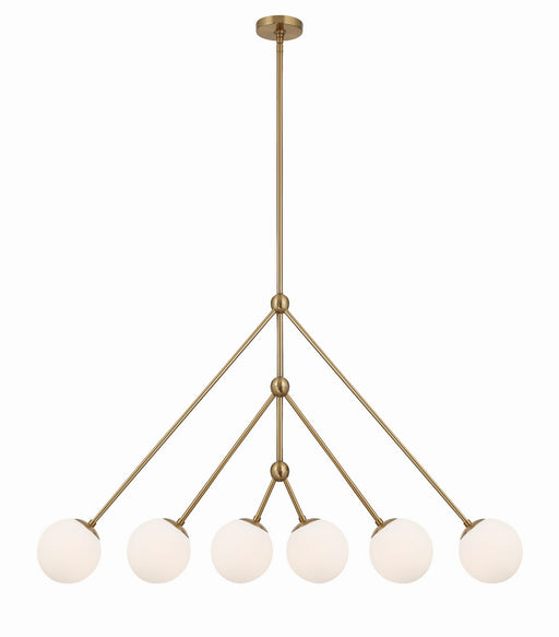 Crystorama OMN-3006-AG Omni Six Light Chandelier Aged Brass Main Image.jpg