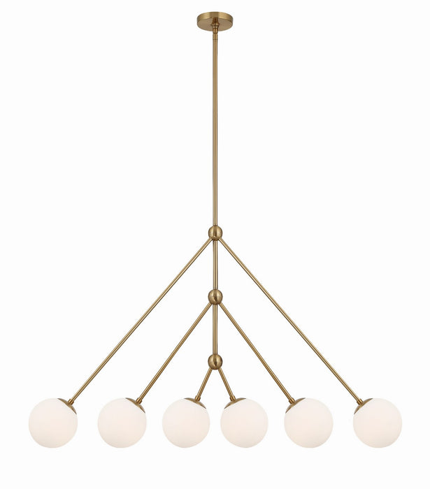 Crystorama OMN-3006-AG Omni Six Light Chandelier Aged Brass Main Image.jpg