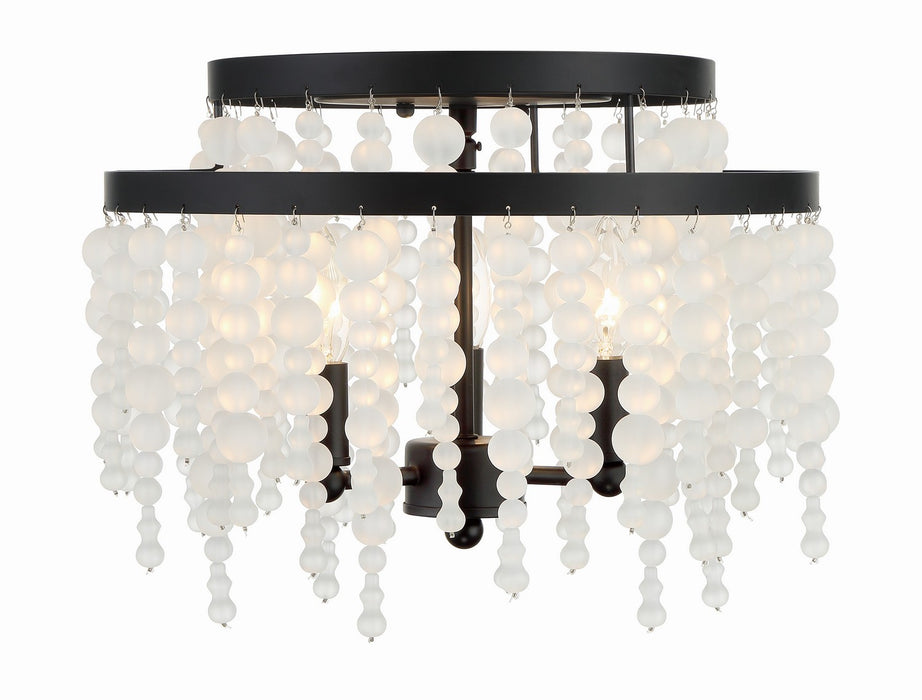 Crystorama POP-A5073-MK-FR Poppy Three Light Semi Flush Mount Matte Black Main Image.jpg