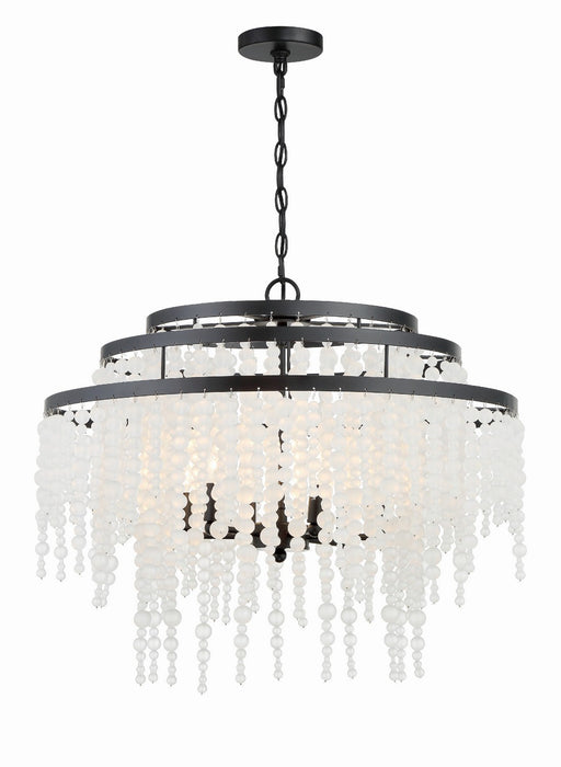 Crystorama POP-A5076-MK-FR Poppy Six Light Chandelier Matte Black Main Image.jpg