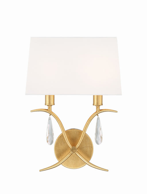 Crystorama ROL-18802-GA Rollins Two Light Wall Sconce Antique Gold Main Image.jpg