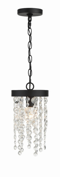 Crystorama WIN-610-BF-CL-MWP Winham One Light Pendant Black Forged Main Image.jpg