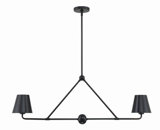 Crystorama XAV-B9302-MK Xavier Two Light Chandelier Matte Black Main Image.jpg