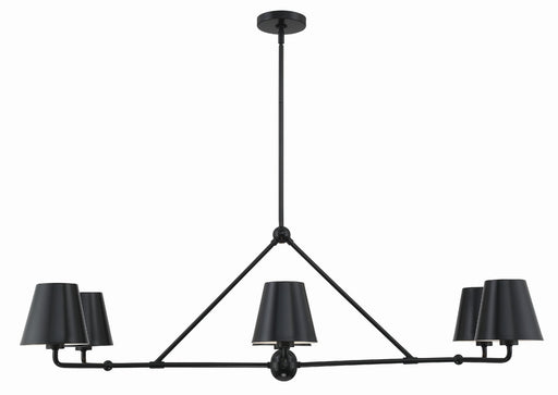 Crystorama XAV-B9306-MK Xavier Six Light Chandelier Matte Black Main Image.jpg