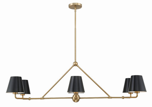 Crystorama XAV-B9306-VG Xavier Six Light Chandelier Vibrant Gold Main Image.jpg