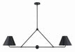 Crystorama XAV-B9307-MK Xavier Four Light Chandelier Matte Black Main Image.jpg