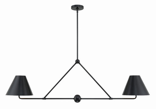 Crystorama XAV-B9307-MK Xavier Four Light Chandelier Matte Black Main Image.jpg