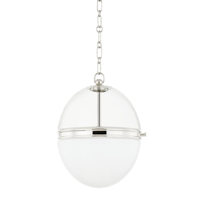 Hudson Valley 3815-PN Donnell One Light Pendant, Polished Nickel Main Image.jpg