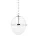 Hudson Valley 3815-PN Donnell One Light Pendant, Polished Nickel Main Image.jpg