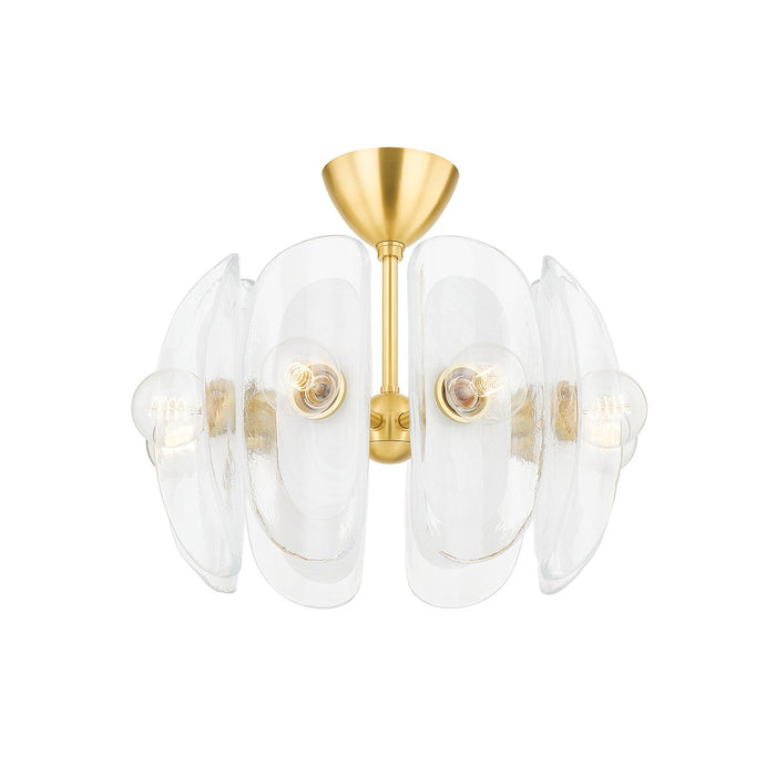 Hudson Valley 9122-AGB Hilo Eight Light Semi Flush Mount, Aged Brass Main Image.jpg