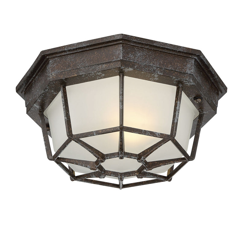 Savoy House 5-2066-72 One Light Flush Mount, Rustic Bronze (4)