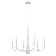 Kichler 52525WH Six Light Chandelier, White
