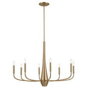 Kichler 52526CPZ Eight Light Chandelier, Champagne Bronze