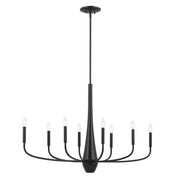 Kichler 52528BK Eight Light Chandelier, Black