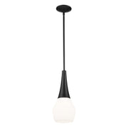 Kichler 52529BK One Light Pendant, Black