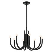 Kichler 52550BK Eight Light Chandelier, Black