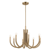 Kichler 52550CPZ Eight Light Chandelier, Champagne Bronze