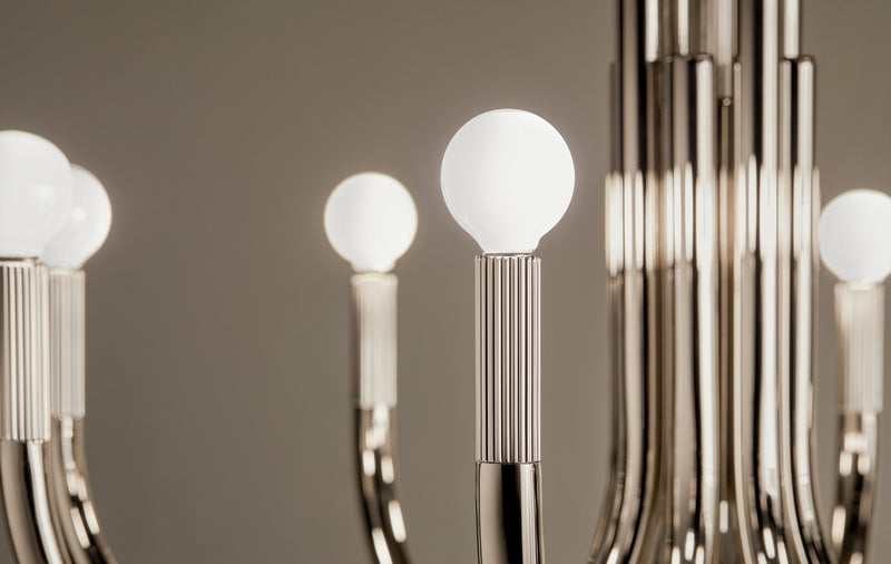 Kichler 52550PN Eight Light Chandelier, Polished Nickel (5)