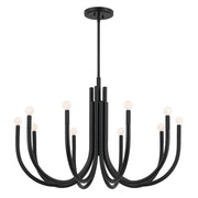 Kichler 52551BK Ten Light Chandelier, Black