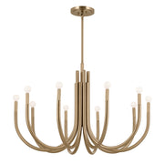 Kichler 52551CPZ Ten Light Chandelier, Champagne Bronze