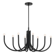 Kichler 52553BK Eight Light Chandelier, Black