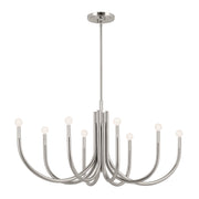 Kichler 52553PN Eight Light Chandelier, Polished Nickel