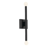 Kichler 52556BK Two Light Wall Sconce, Black