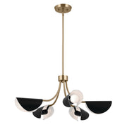 Kichler 52558CPZBK Five Light Chandelier/Semi Flush, Champagne Bronze