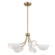 Kichler 52558CPZWH Five Light Chandelier/Semi Flush, Champagne Bronze