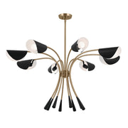 Kichler 52560CPZBK Eight Light Chandelier, Champagne Bronze