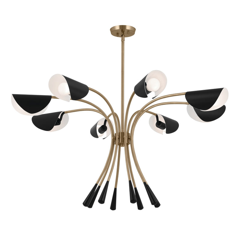 Kichler 52560CPZBK Eight Light Chandelier, Champagne Bronze