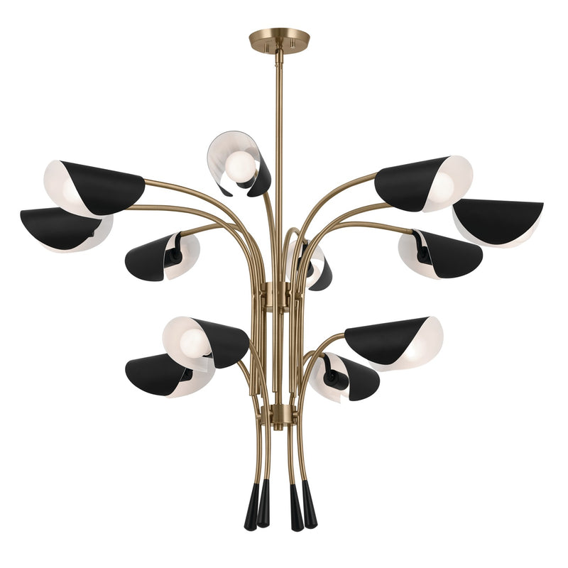 Kichler 52561CPZBK 12 Light Chandelier, Champagne Bronze
