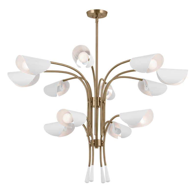 Kichler 52561CPZWH 12 Light Chandelier, Champagne Bronze
