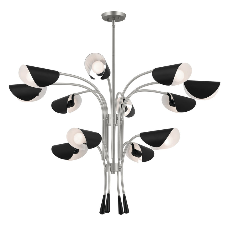 Kichler 52561SN 12 Light Chandelier, Satin Nickel