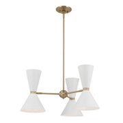 Kichler 52565CPZWH Six Light Chandelier, Champagne Bronze