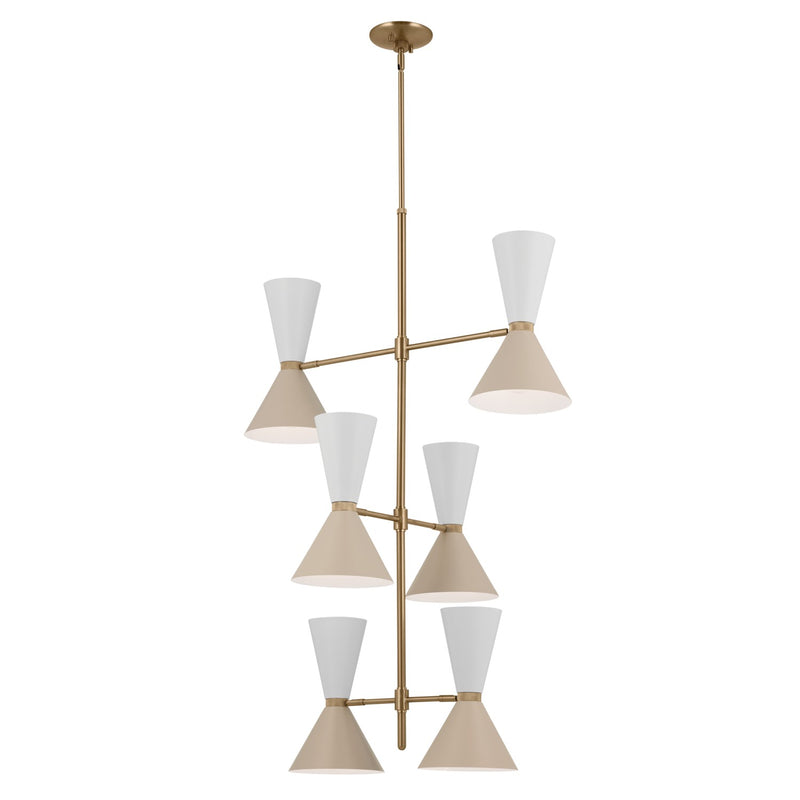 Kichler 52568CPZGRG 12 Light Foyer Chandelier, Champagne Bronze