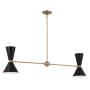 Kichler 52569CPZBK Four Light Linear Chandelier, Champagne Bronze