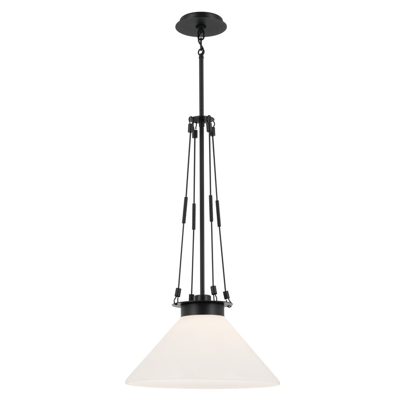 Kichler 52581BK One Light Pendant, Black