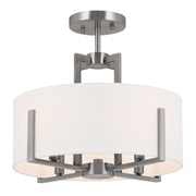 Kichler 52591CLP Four Light Pendant/Semi Flush, Classic Pewter