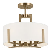 Kichler 52591CPZ Four Light Pendant/Semi Flush, Champagne Bronze