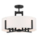 Kichler 52592BK Malen Eight Light Semi Flush Mount, Black Main Image.jpg