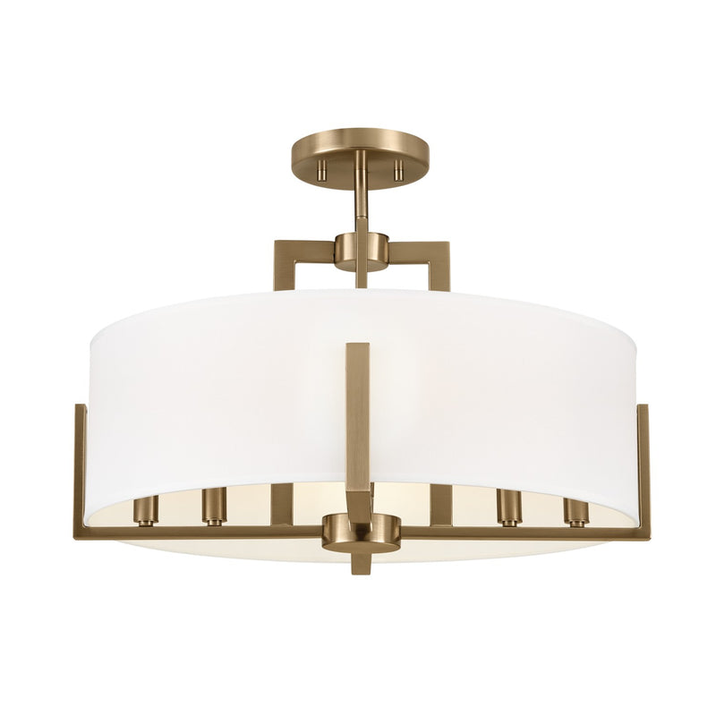 Kichler 52592CPZ Eight Light Pendant/Semi Flush, Champagne Bronze