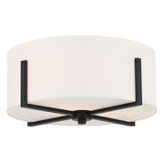Kichler 52593BK Two Light Flush Mount, Black